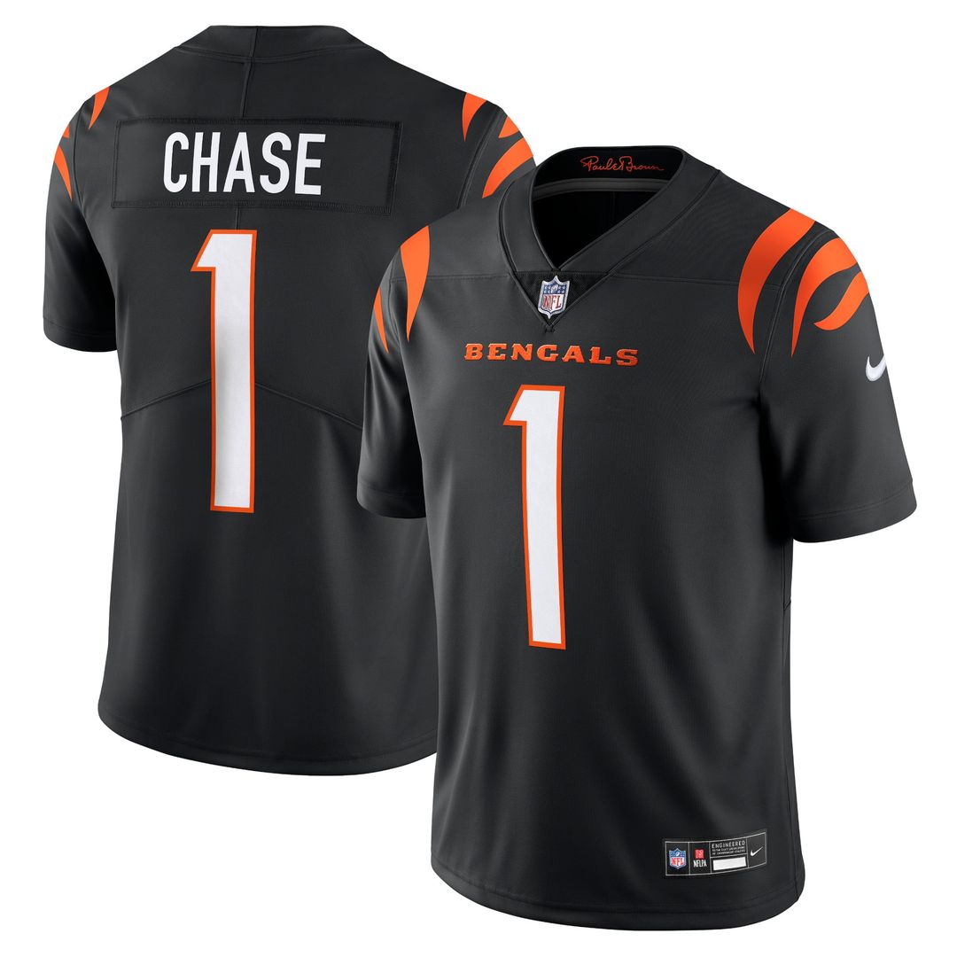 Ja'Marr Chase Cincinnati Bengals Black Vapor Untouchable Limited Jersey