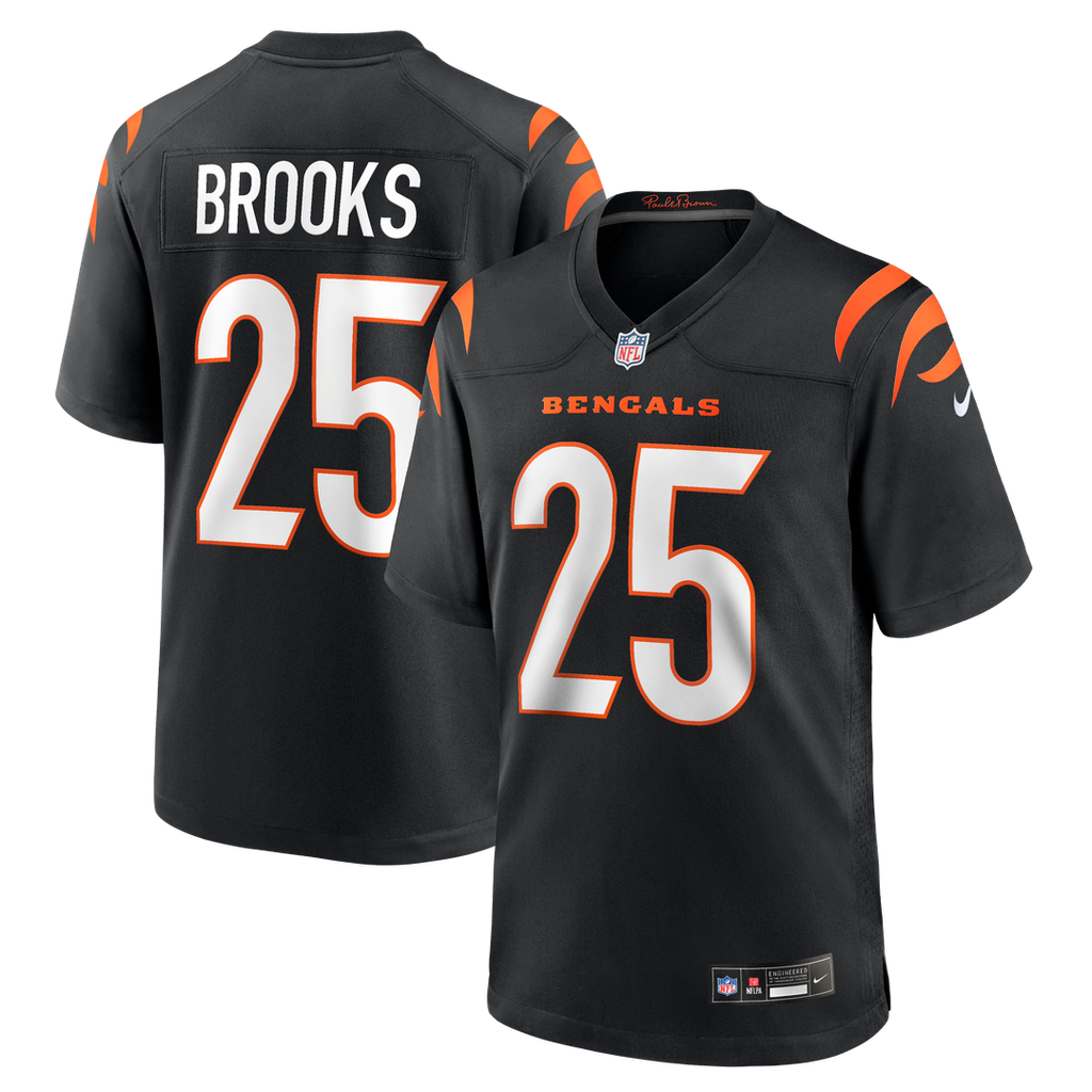 Tahj Brooks Cincinnati Bengals Black Team Game Jersey