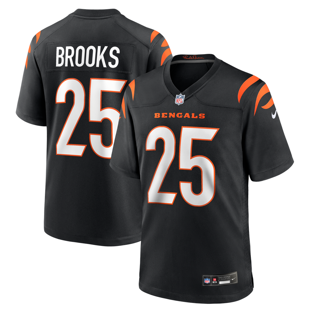 Tahj Brooks Cincinnati Bengals Black Team Game Jersey