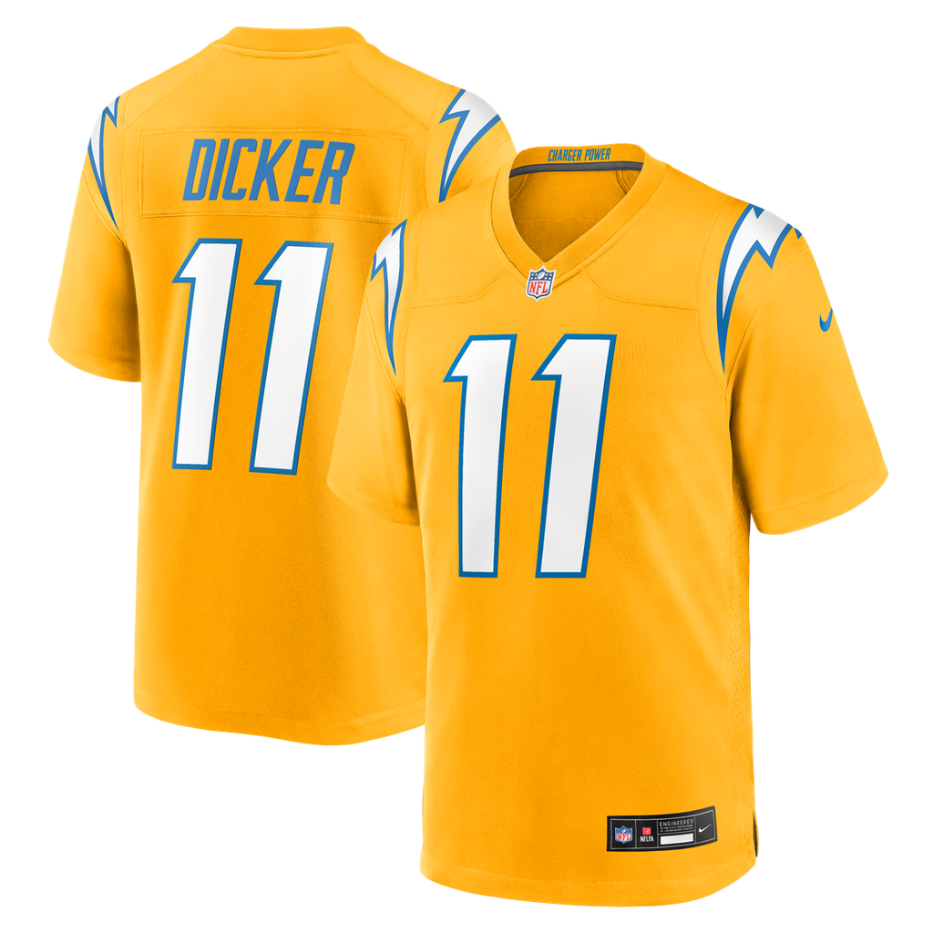 Cameron Dicker Los Angeles Chargers Gold Alternate Game Jersey