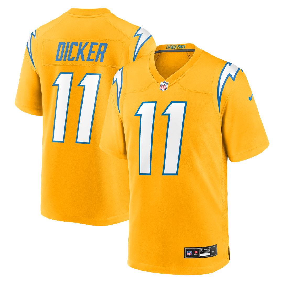 Cameron Dicker Los Angeles Chargers Gold Alternate Game Jersey
