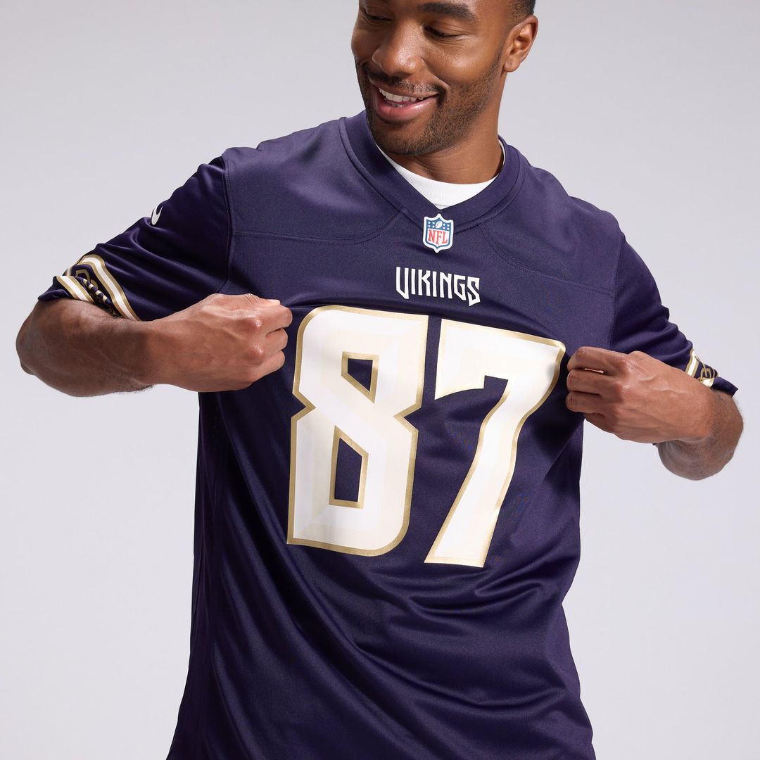T.J. Hockenson Minnesota Vikings Purple 2026 Rivalries Collection Game Jersey
