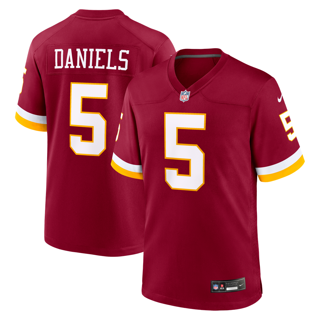 Washington Commanders Jayden Daniels White Game Super Bowl Era Jersey