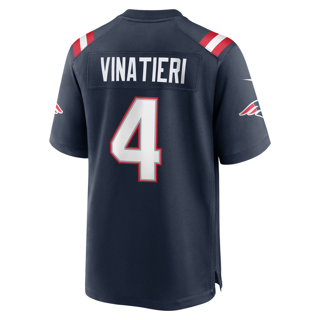 Adam Vinatieri New England Patriots Navy Team Retired Game Jersey