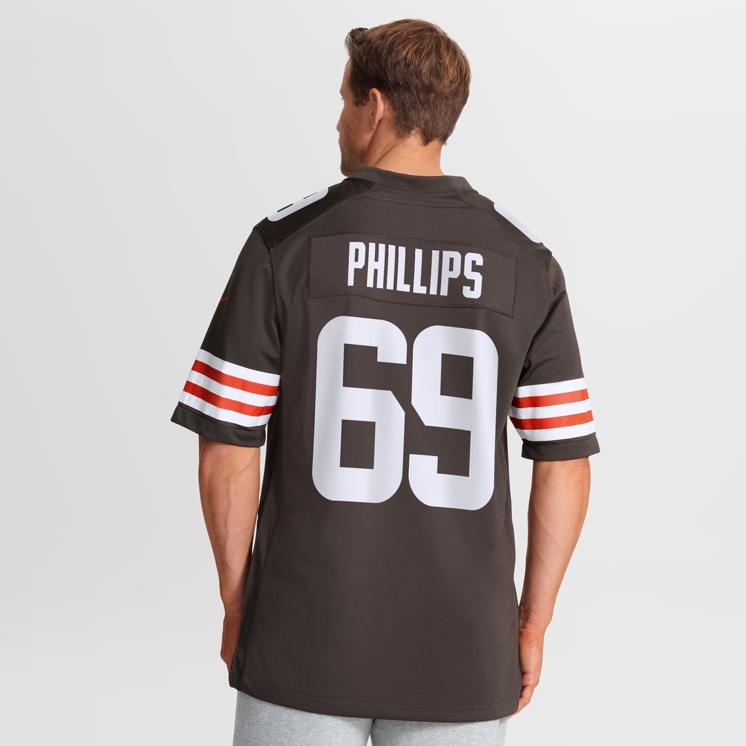 Tyre Phillips Cleveland Browns Brown Team Game Jersey