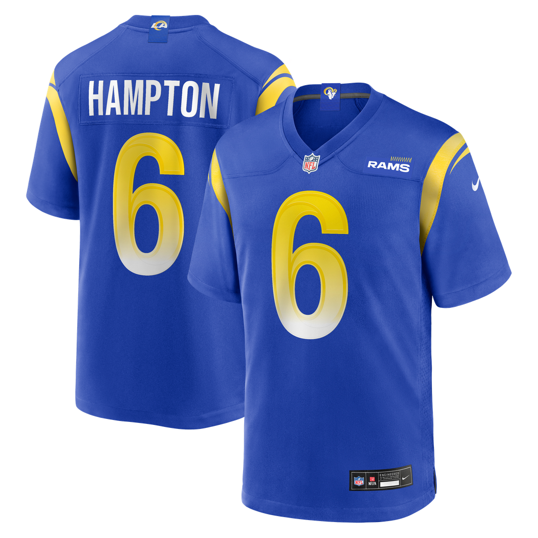 Nick Hampton Los Angeles Rams Royal Team Game Jersey
