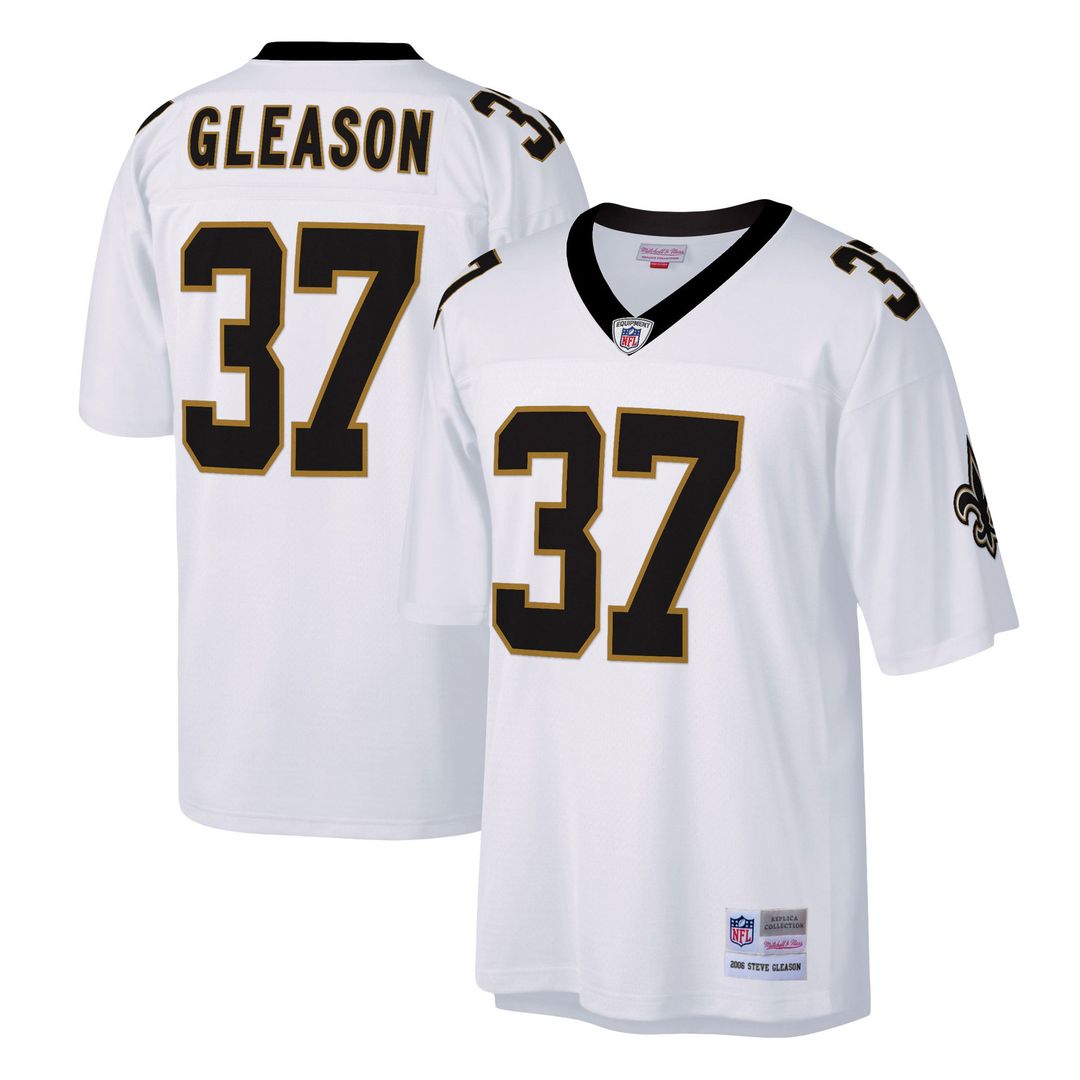 Steve Gleason New Orleans Saints White Big & Tall 2006 Retired Player Replica Jersey