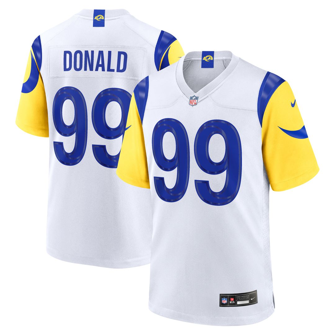 Aaron Donald Los Angeles Rams White Game Jersey