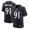 Trey Hendrickson Baltimore Ravens Black Alternate Game Jersey
