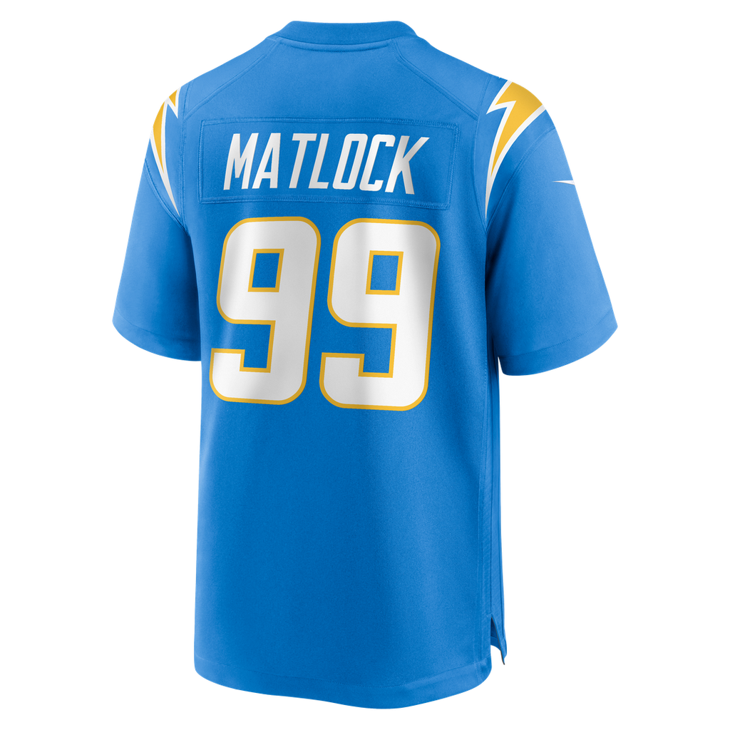 Scott Matlock Los Angeles Chargers Powder Blue Team Game Jersey