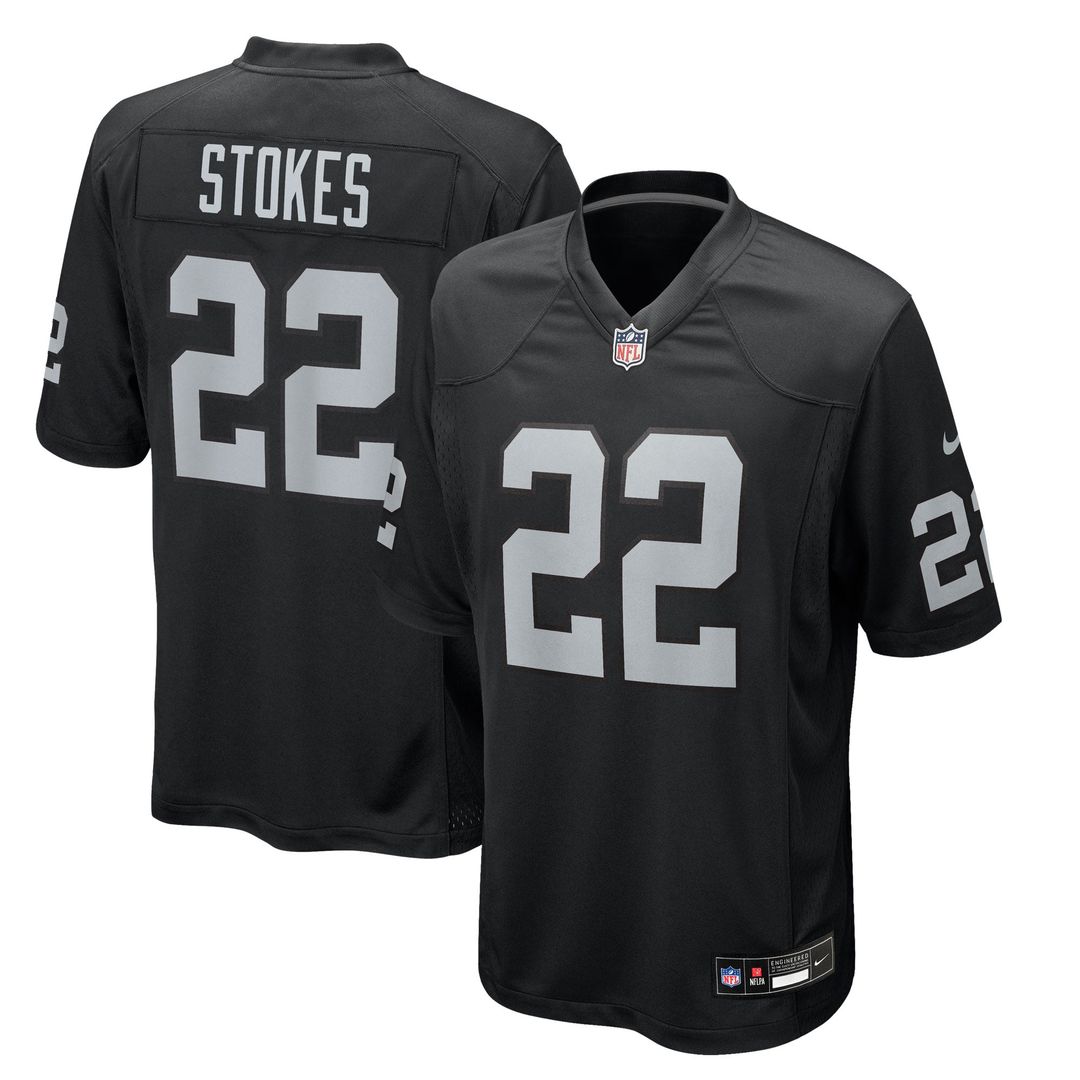 Eric Stokes Las Vegas Raiders Black Team Game Jersey