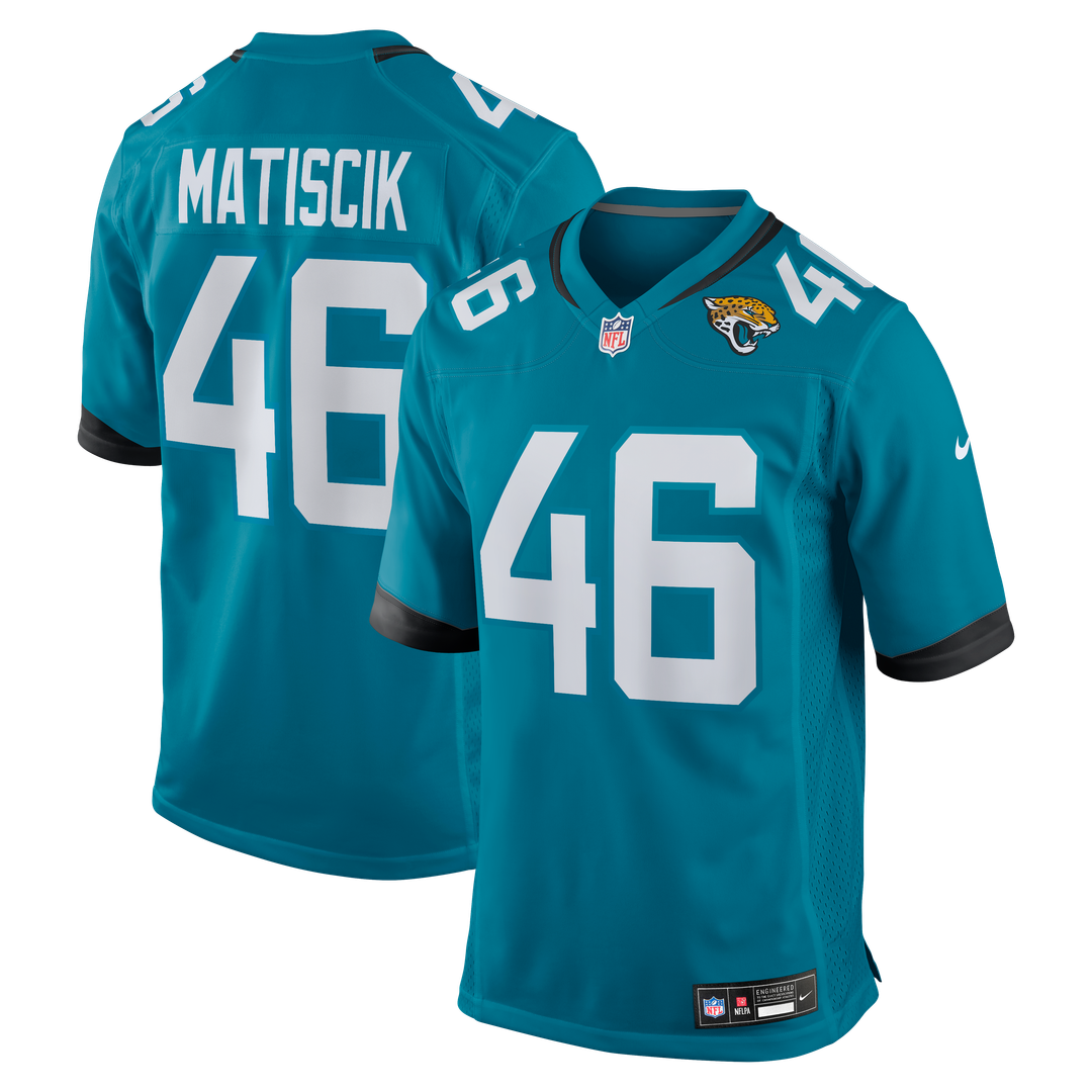 Ross Matiscik Jacksonville Jaguars Teal Game Jersey
