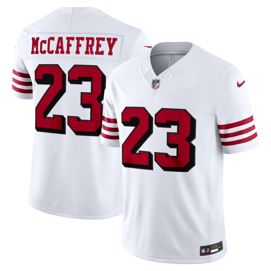 Christian McCaffrey San Francisco 49ers White Alternate Vapor F.U.S.E. Stitched Limited Jersey