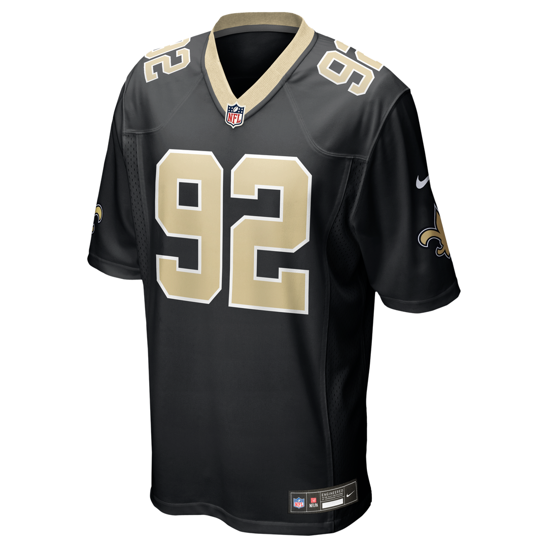 Davon Godchaux New Orleans Saints Black Team Game Jersey