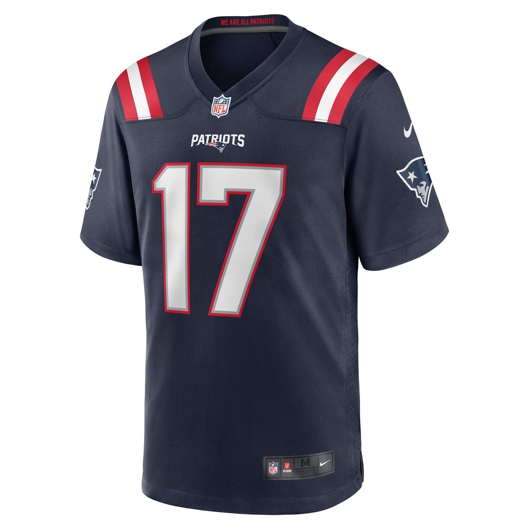 Bryce Baringer New England Patriots Navy Team Game Jersey