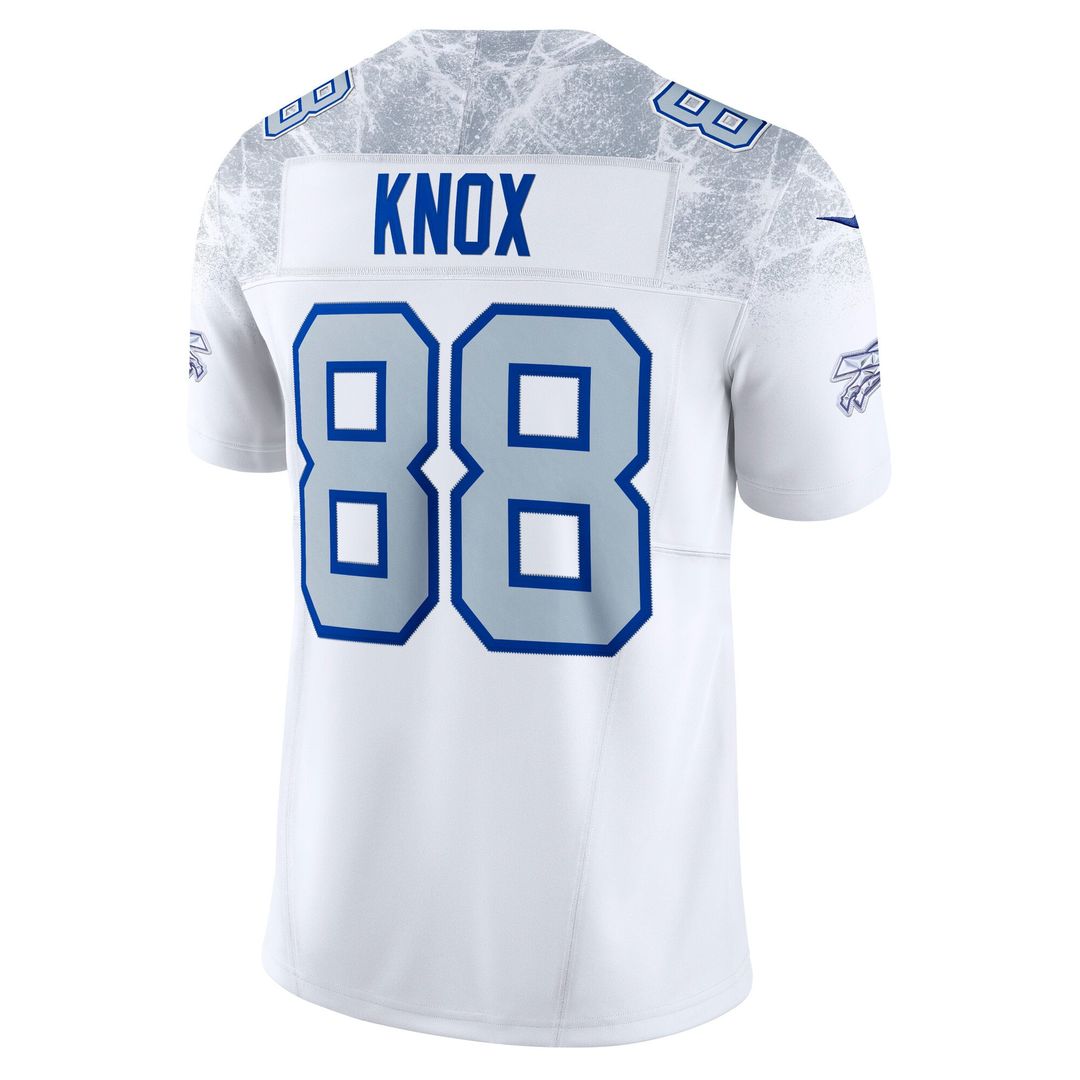Dawson Knox Buffalo Bills White Rivalries Collection Stitched Limited Jersey