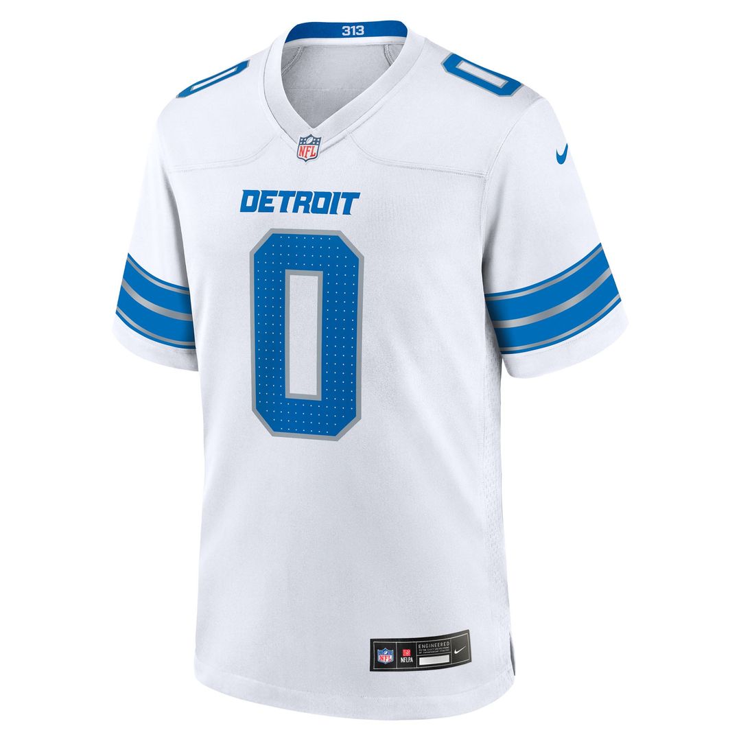 Jahmyr Gibbs Detroit Lions White Game Player Jersey