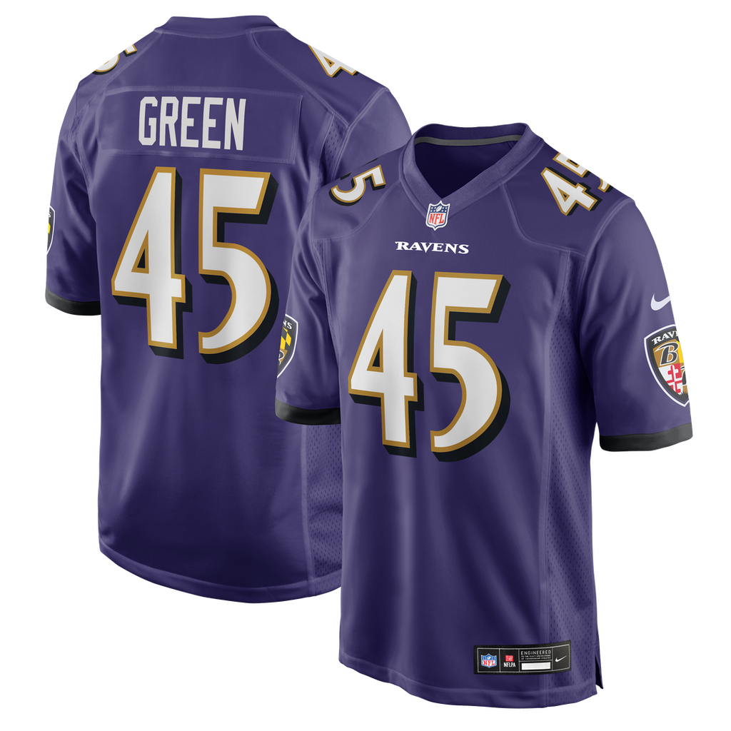 Mike Green Baltimore Ravens Purple Team Game Jersey