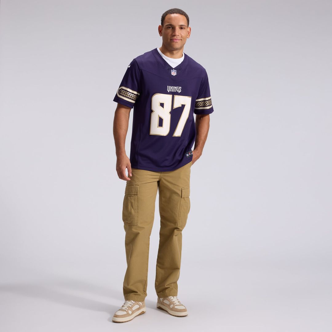 T.J. Hockenson Minnesota Vikings Purple 2026 Rivalries Collection Stitched Limited Jersey