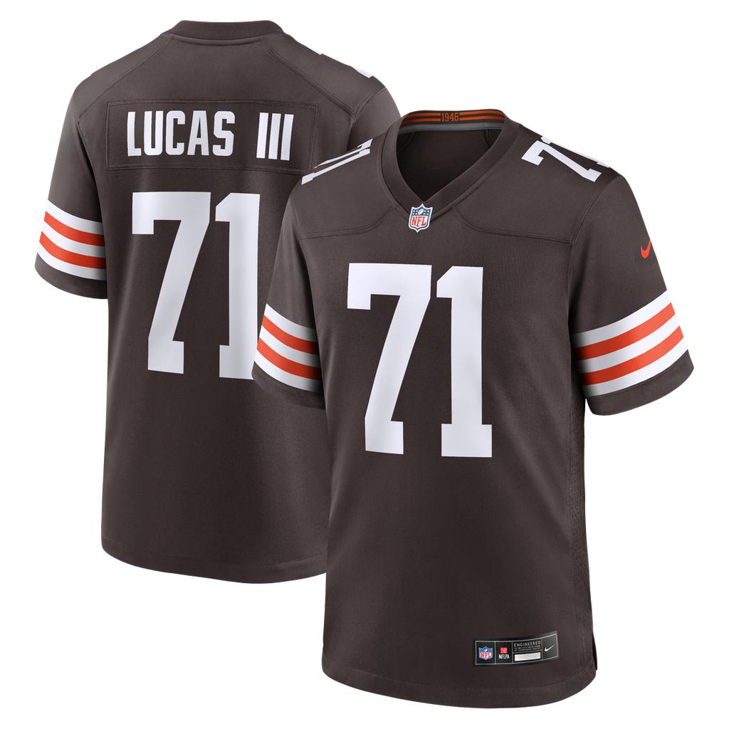 Cornelius Lucas Cleveland Browns Brown Team Game Jersey