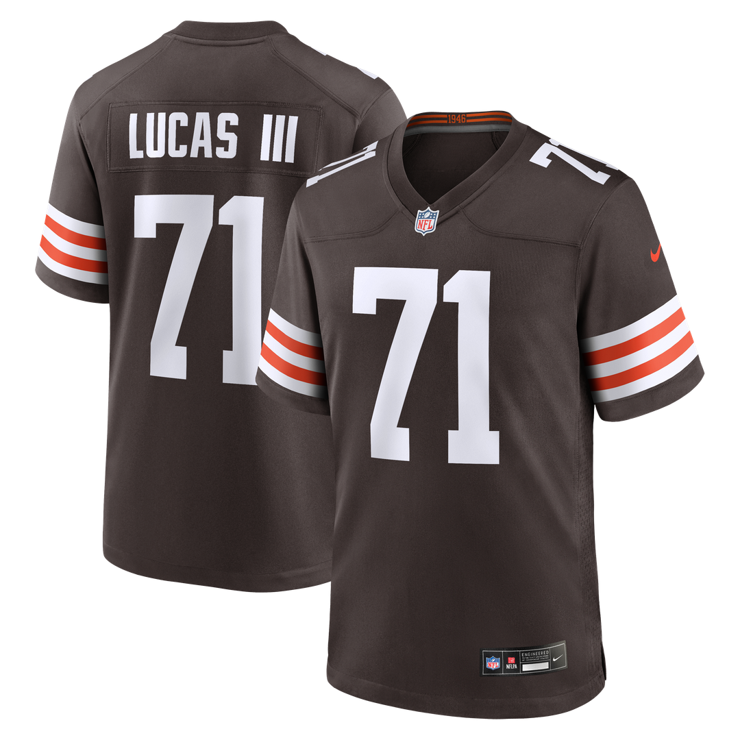 Cornelius Lucas Cleveland Browns Brown Team Game Jersey