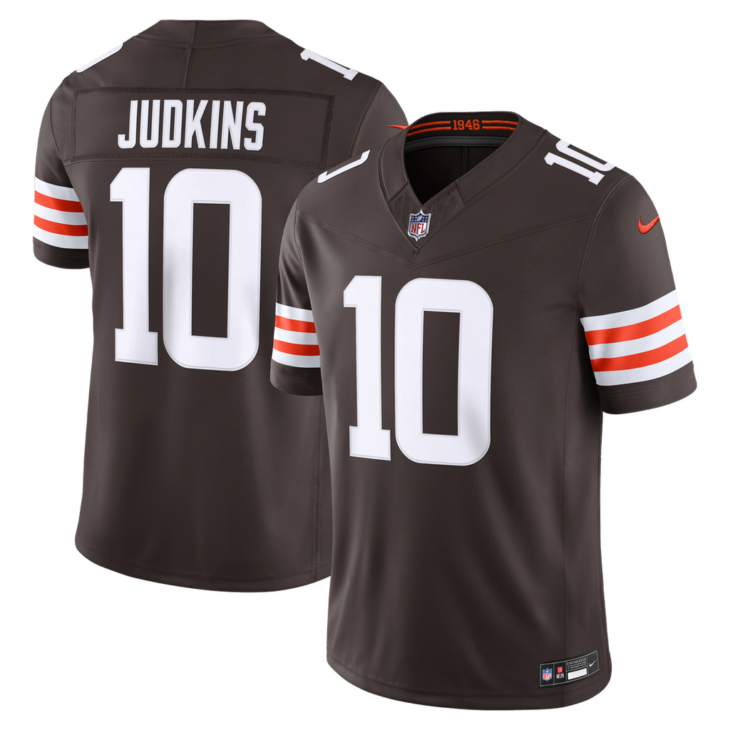 Quinshon Judkins Cleveland Browns Brown Team Vapor F.U.S.E. Stitched Limited Jersey