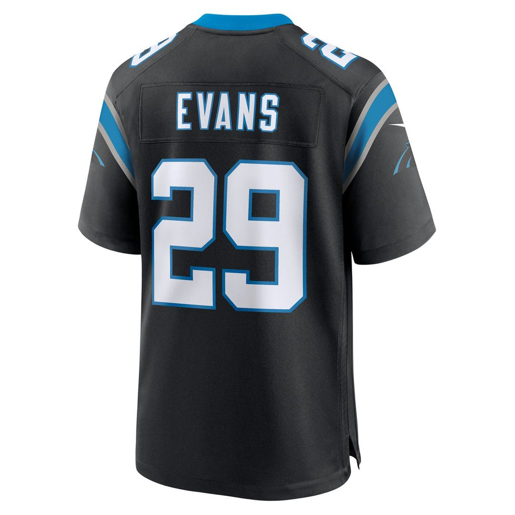 Akayleb Evans Carolina Panthers Black Team Game Jersey