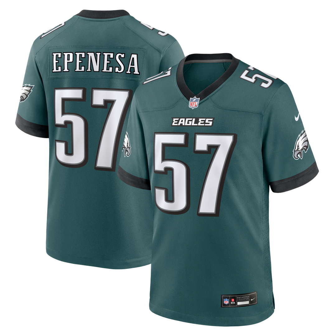 A.J. Epenesa Philadelphia Eagles Midnight Green Team Game Jersey