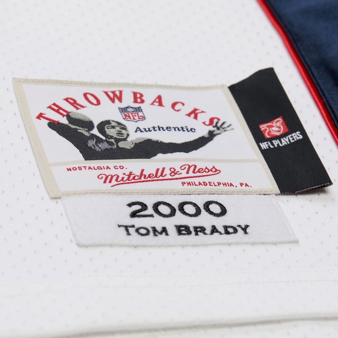 Tom Brady New England Patriots White 2000 Big & Tall Legacy Replica Jersey