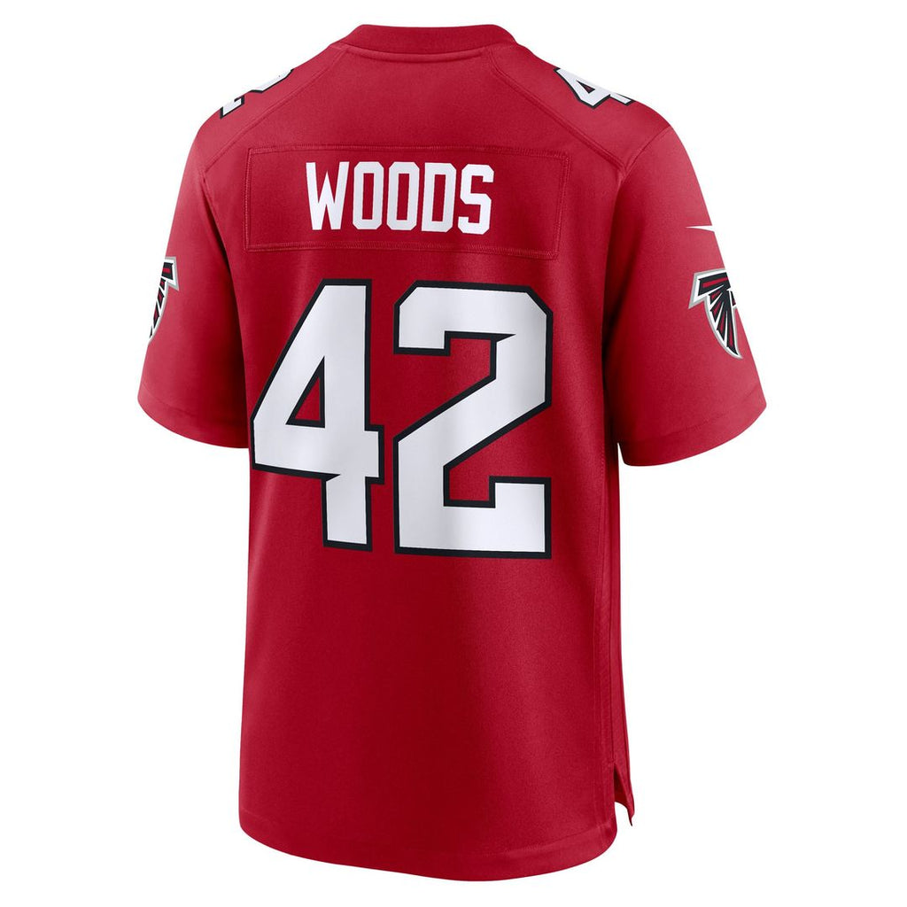 Josh Woods Atlanta Falcons Red Team Game Jersey
