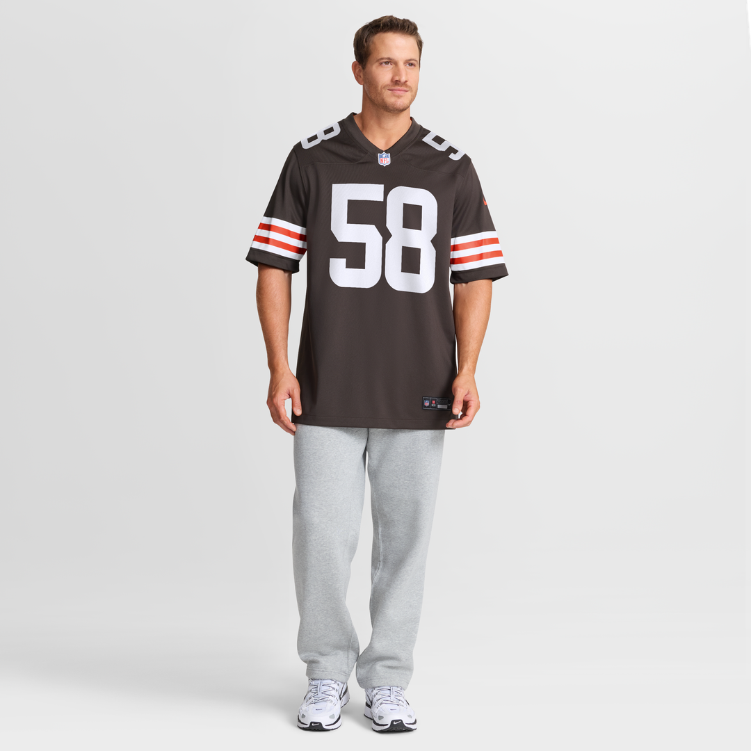 Austin Barber Cleveland Browns Brown Team Game Jersey