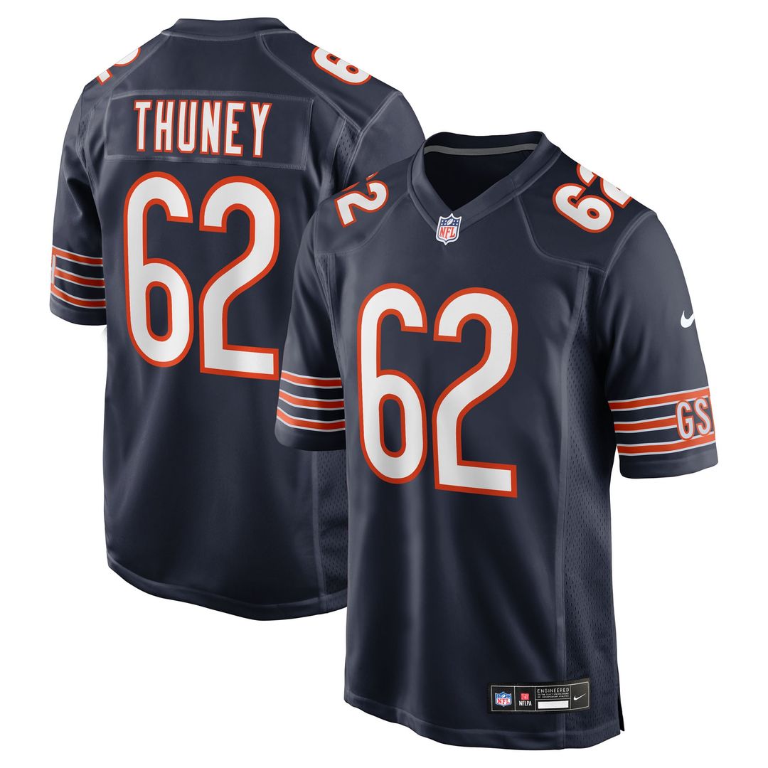 Joe Thuney Chicago Bears Navy Team Game Jersey