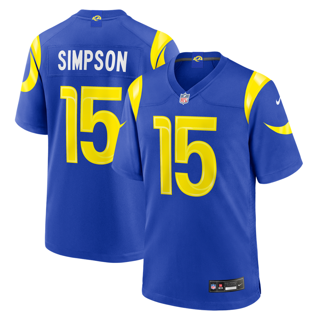 Ty Simpson Los Angeles Rams Royal Team Game Jersey