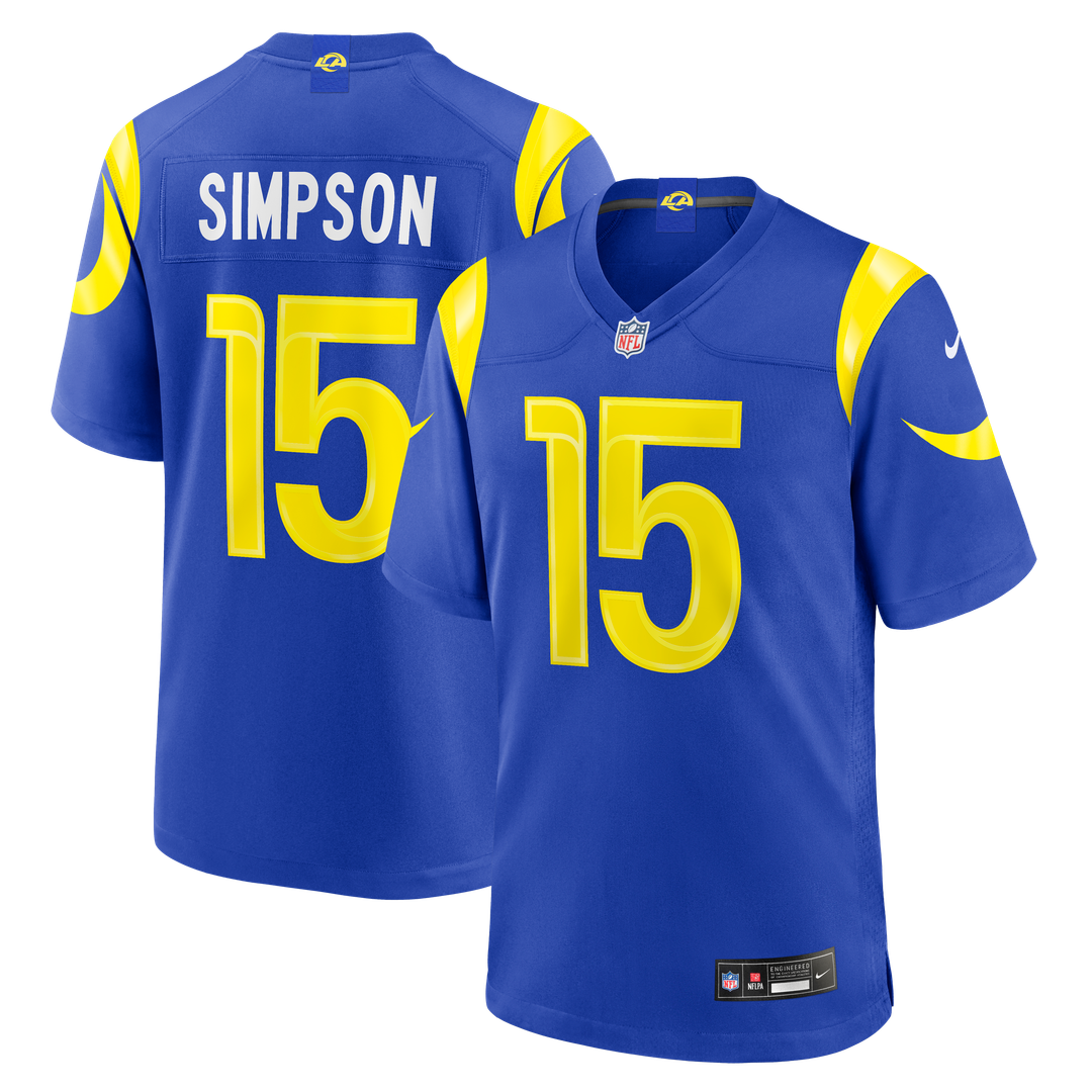 Ty Simpson Los Angeles Rams Royal Team Game Jersey