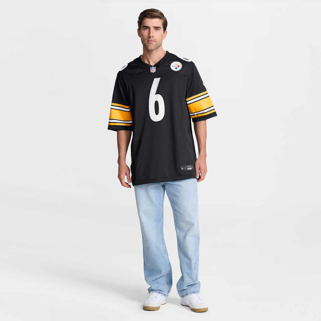 Patrick Queen Pittsburgh Steelers Black Game Jersey