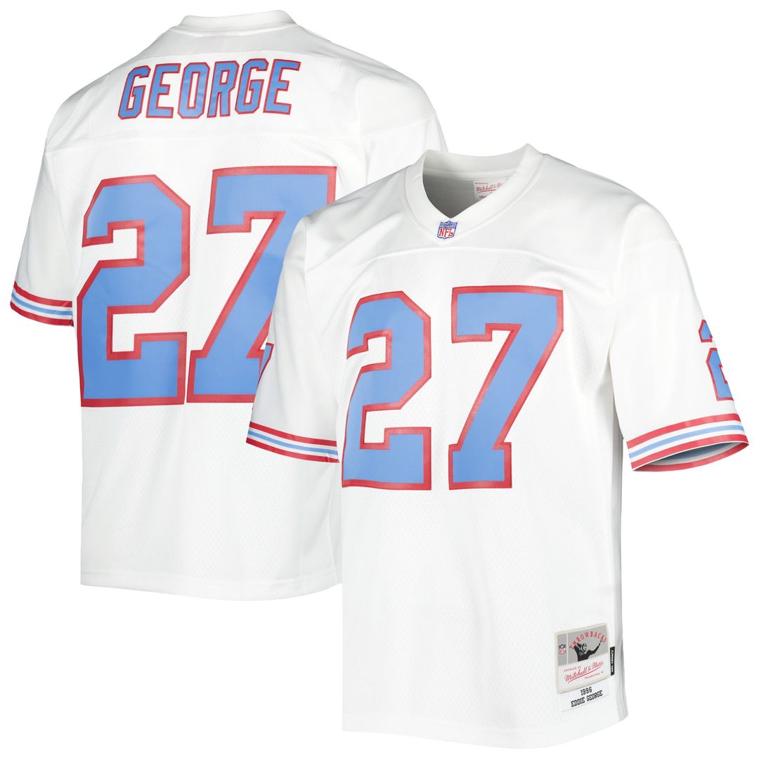Eddie George Houston Oilers White Legacy Replica Jersey