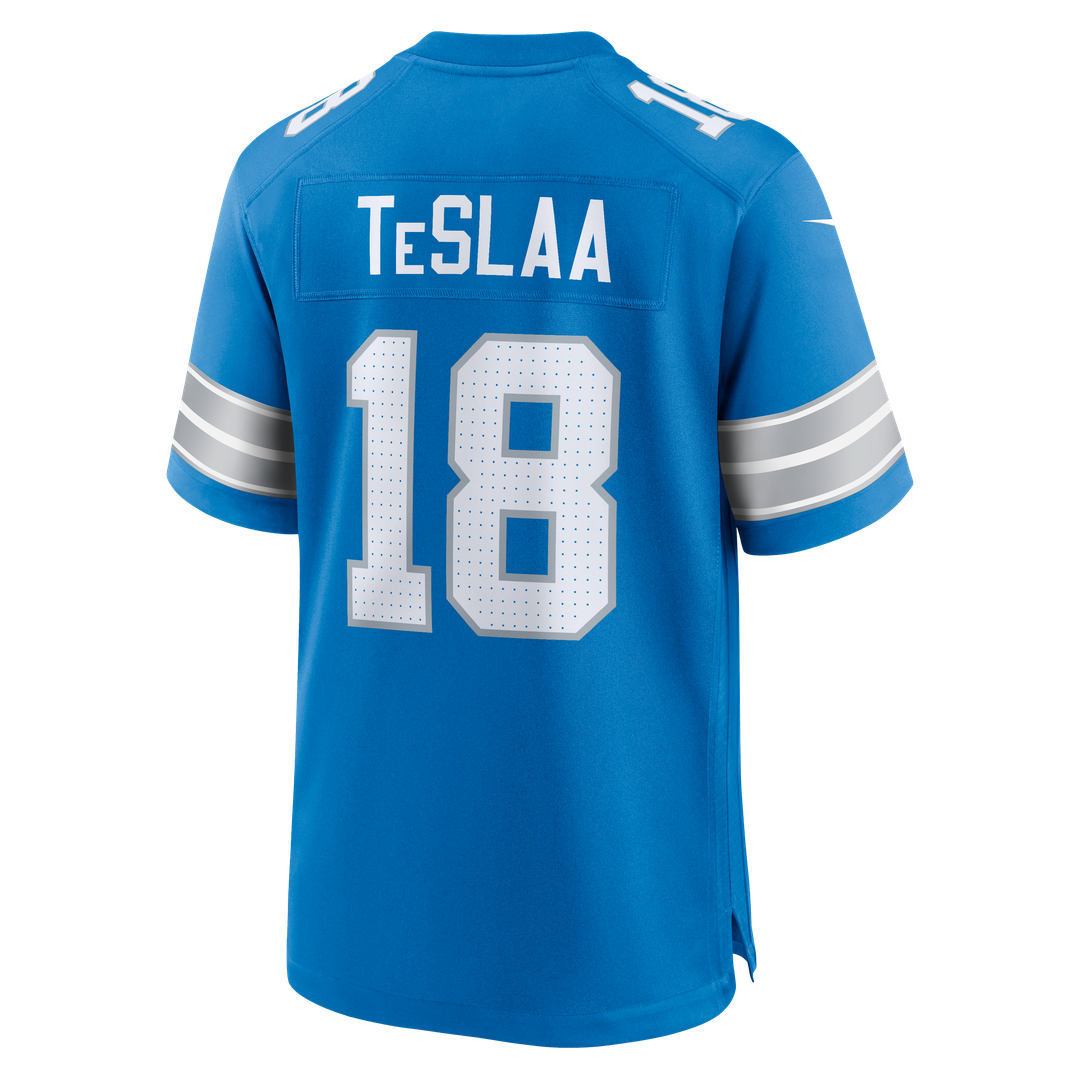 Isaac TeSlaa Detroit Lions Blue Game Player Jersey