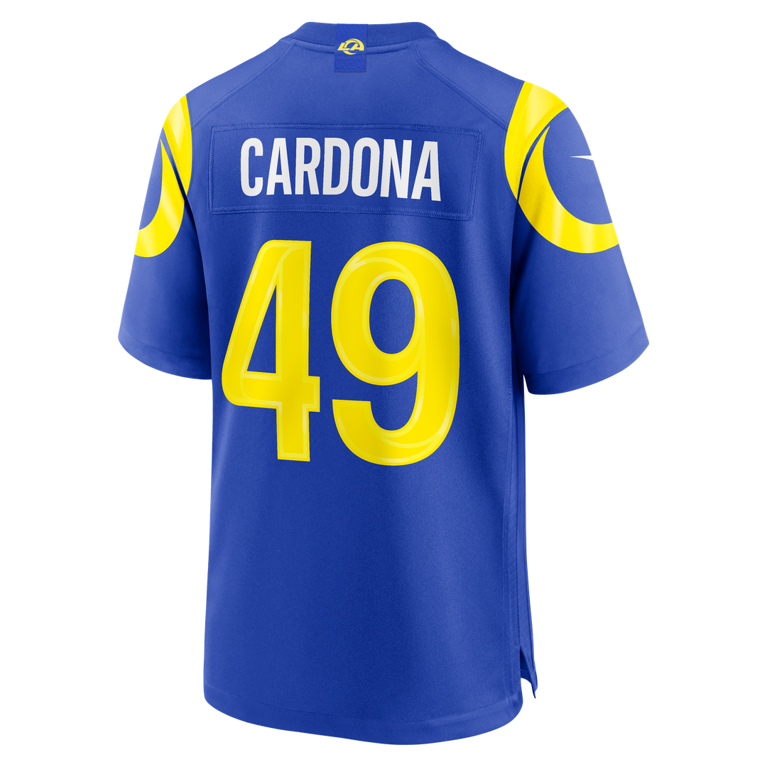 Joe Cardona Los Angeles Rams Royal Team Game Jersey