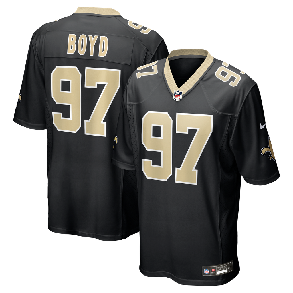 Khristian Boyd New Orleans Saints Black Game Jersey