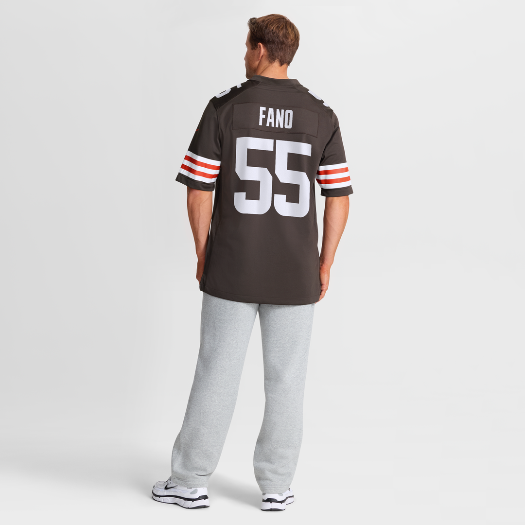 Spencer Fano Cleveland Browns Brown Team Game Jersey