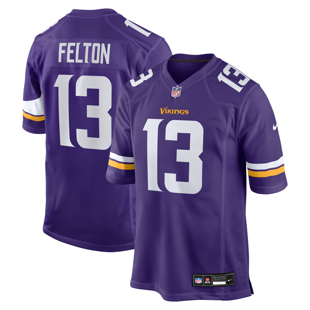 Tai Felton Minnesota Vikings Purple Team Game Jersey