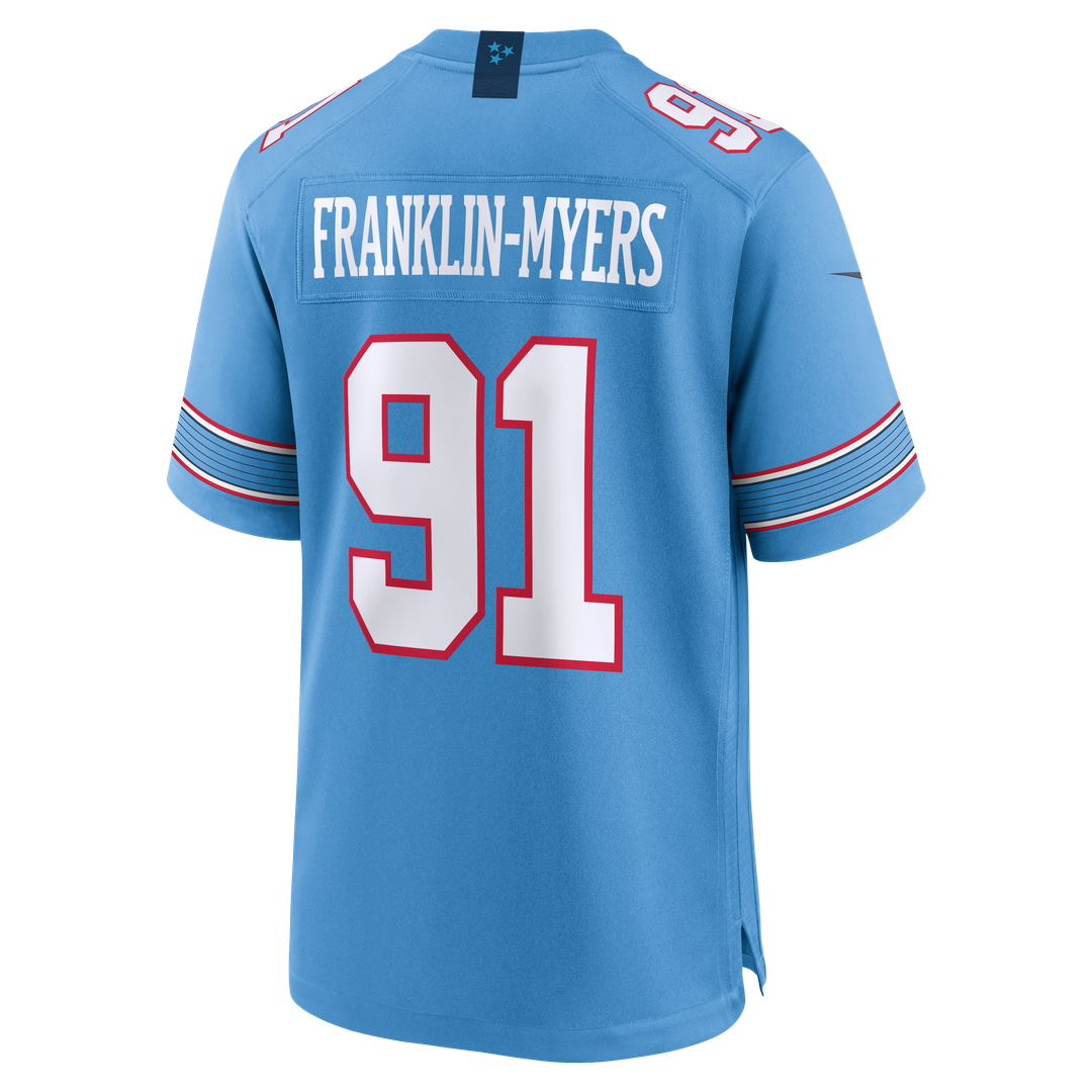 John Franklin-Myers Tennessee Titans Light Blue Team Game Jersey