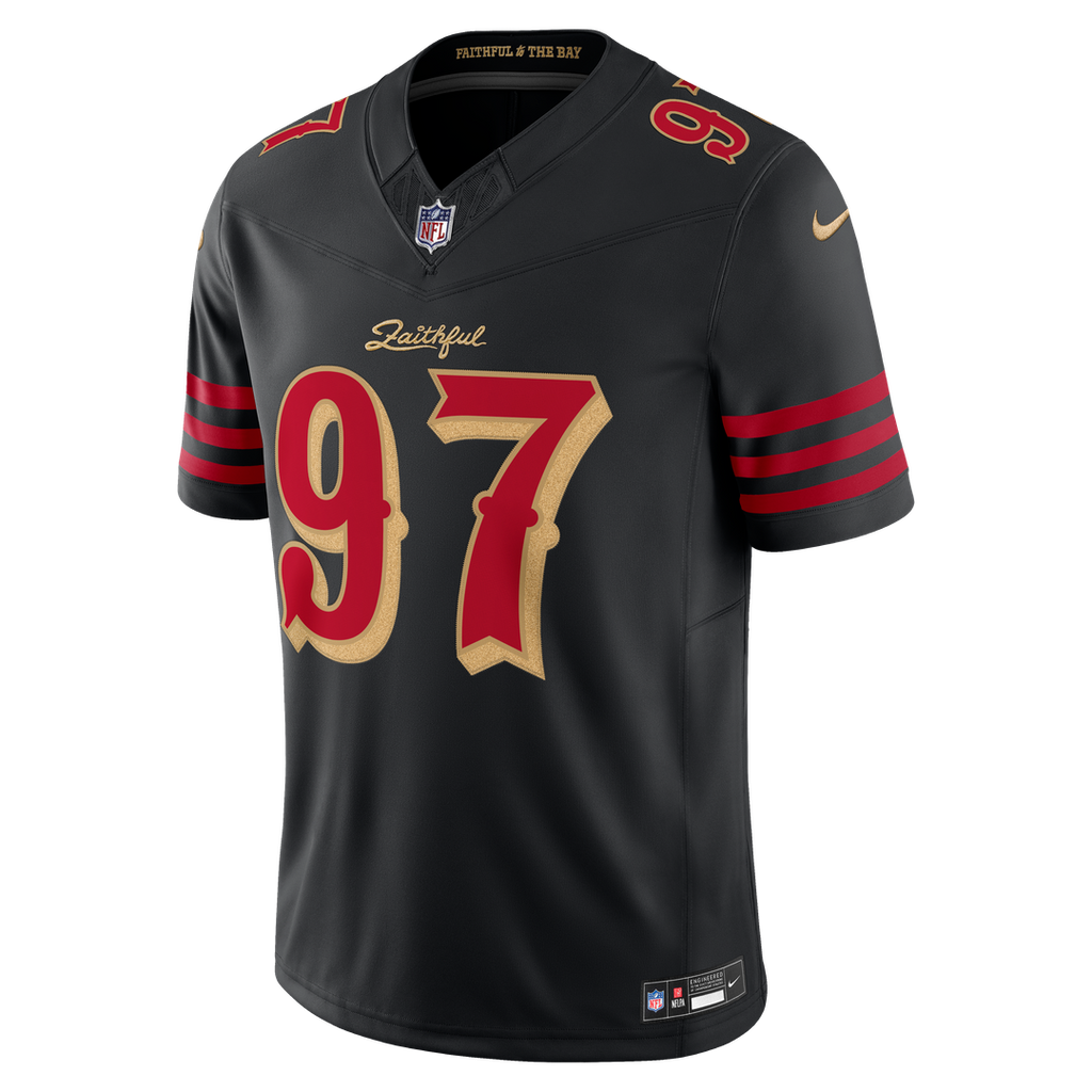 Nick Bosa San Francisco 49ers Black Rivalries Collection Stitched Limited Jersey
