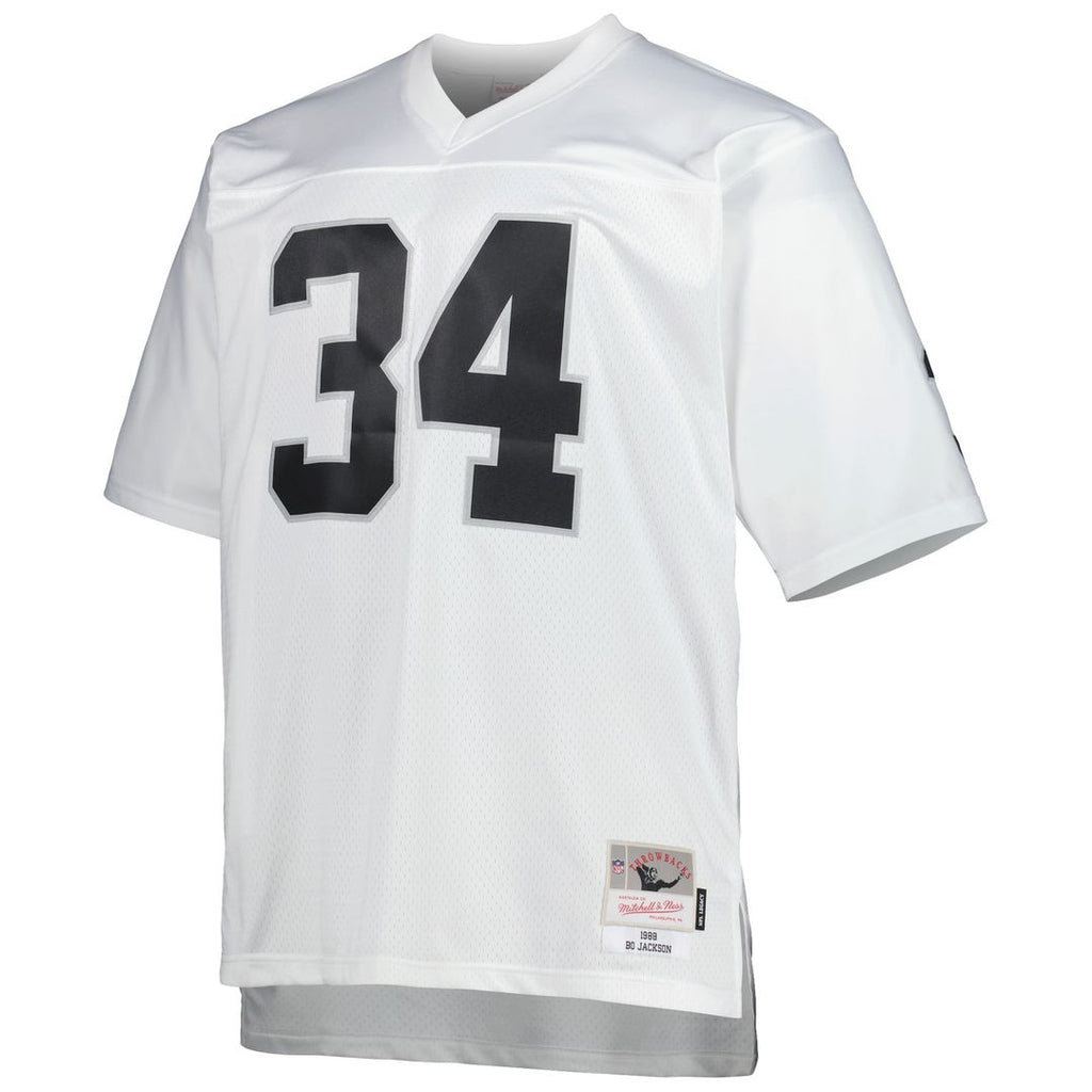Bo Jackson Las Vegas Raiders White Big & Tall 1988 Retired Player Replica Jersey