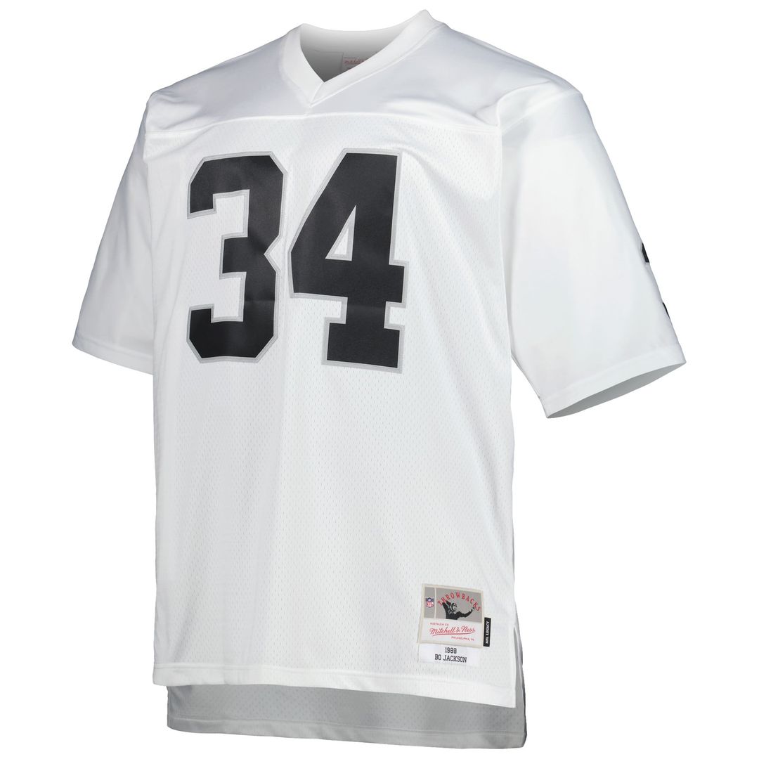Bo Jackson Las Vegas Raiders White Big & Tall 1988 Retired Player Replica Jersey