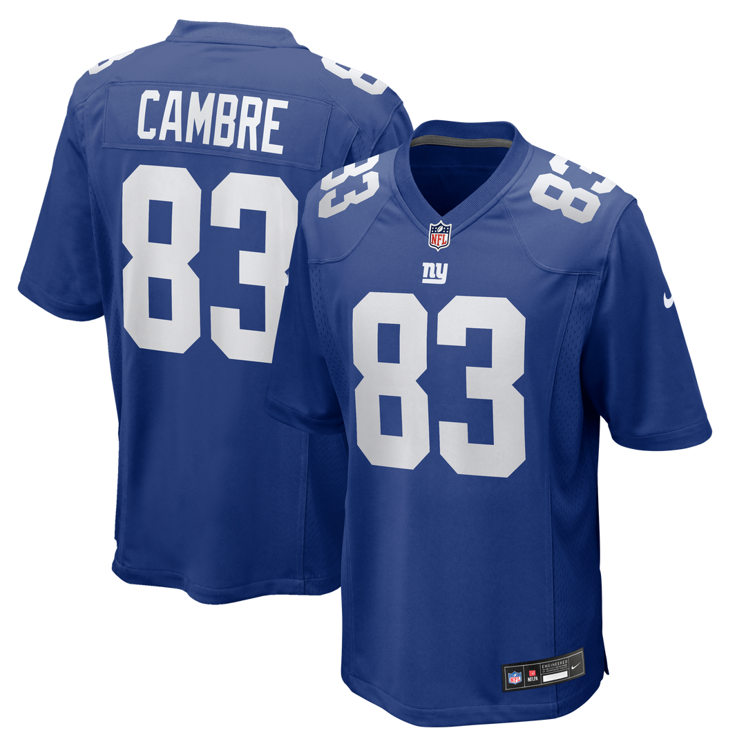 Dalen Cambre New York Giants Royal Team Game Jersey