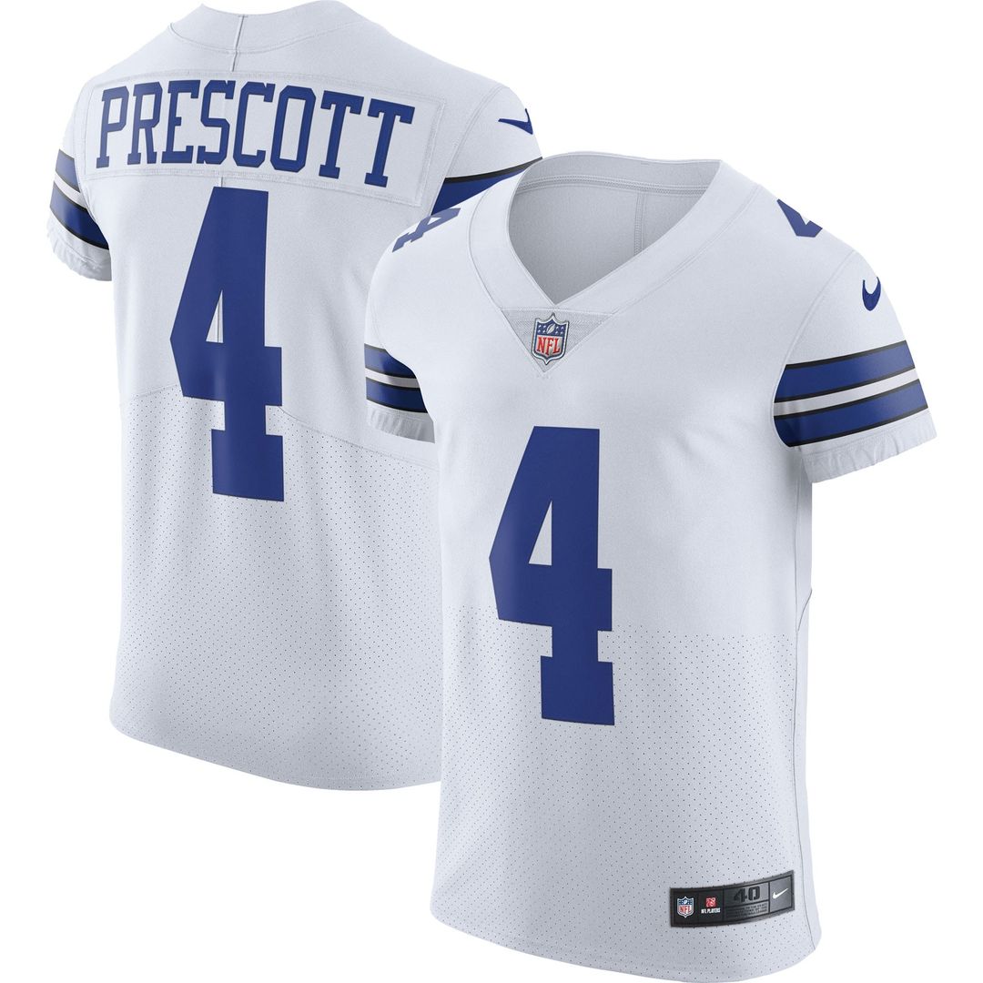 Dak Prescott Dallas Cowboys White Vapor Elite Player Jersey