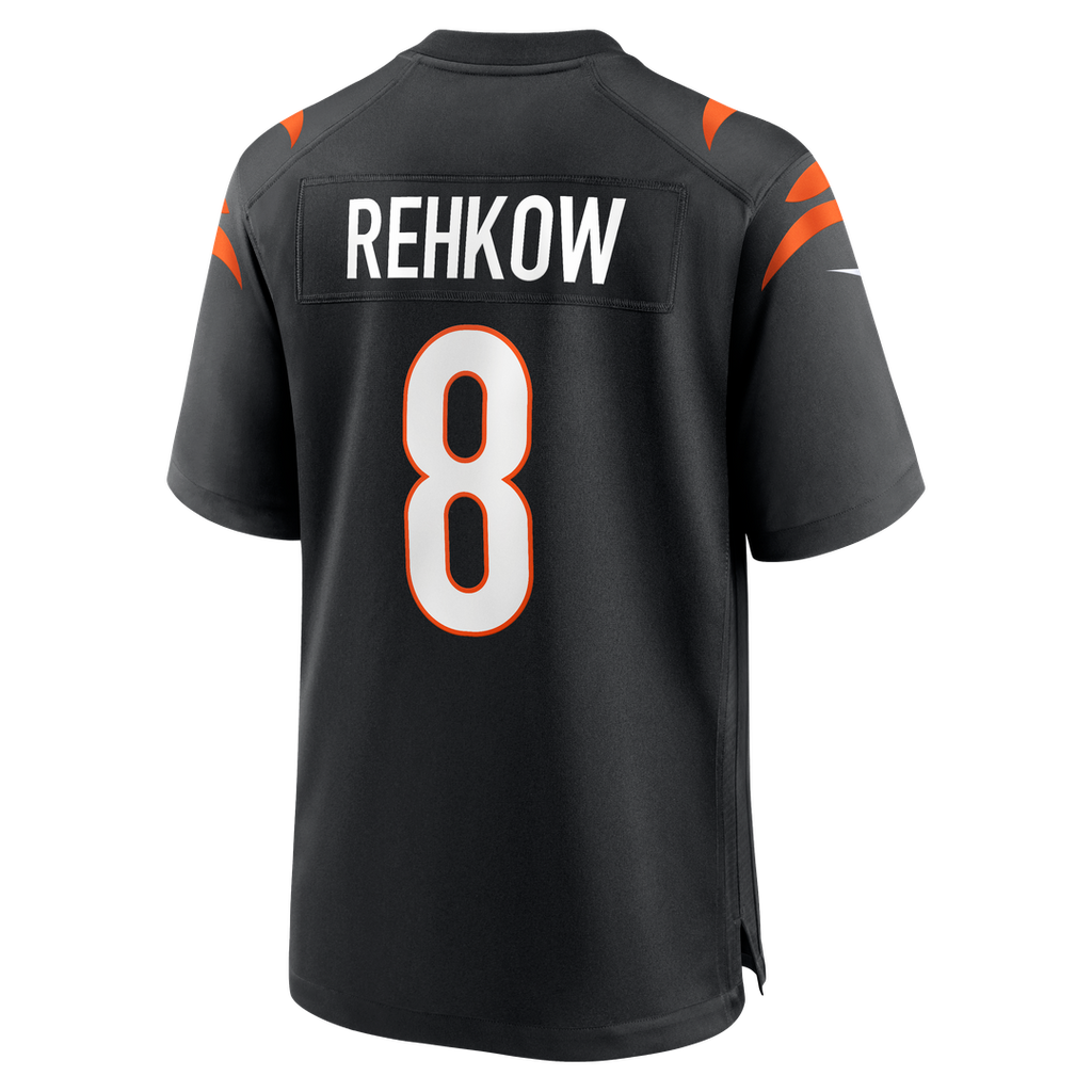 Ryan Rehkow Cincinnati Bengals Black Game Jersey