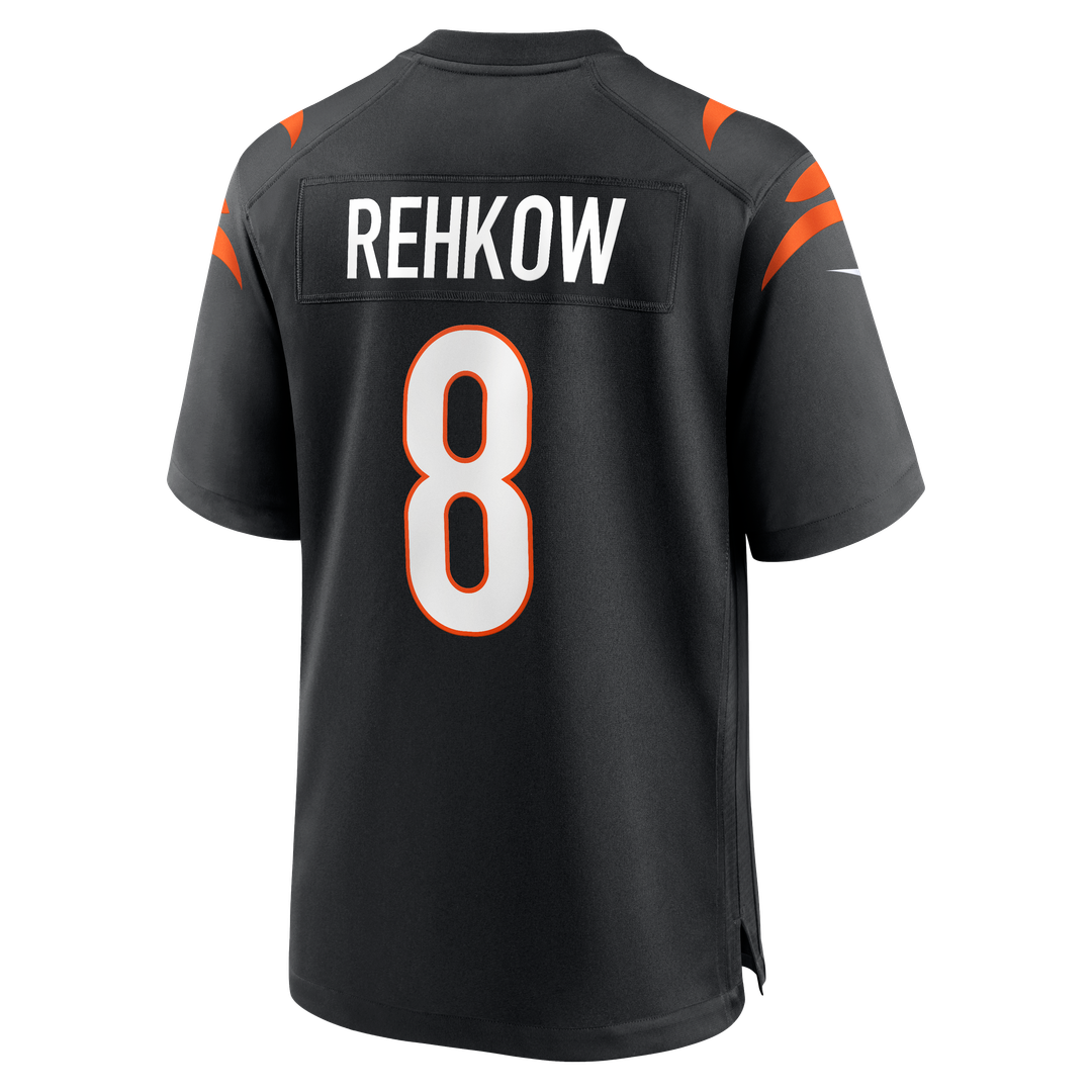 Ryan Rehkow Cincinnati Bengals Black Game Jersey