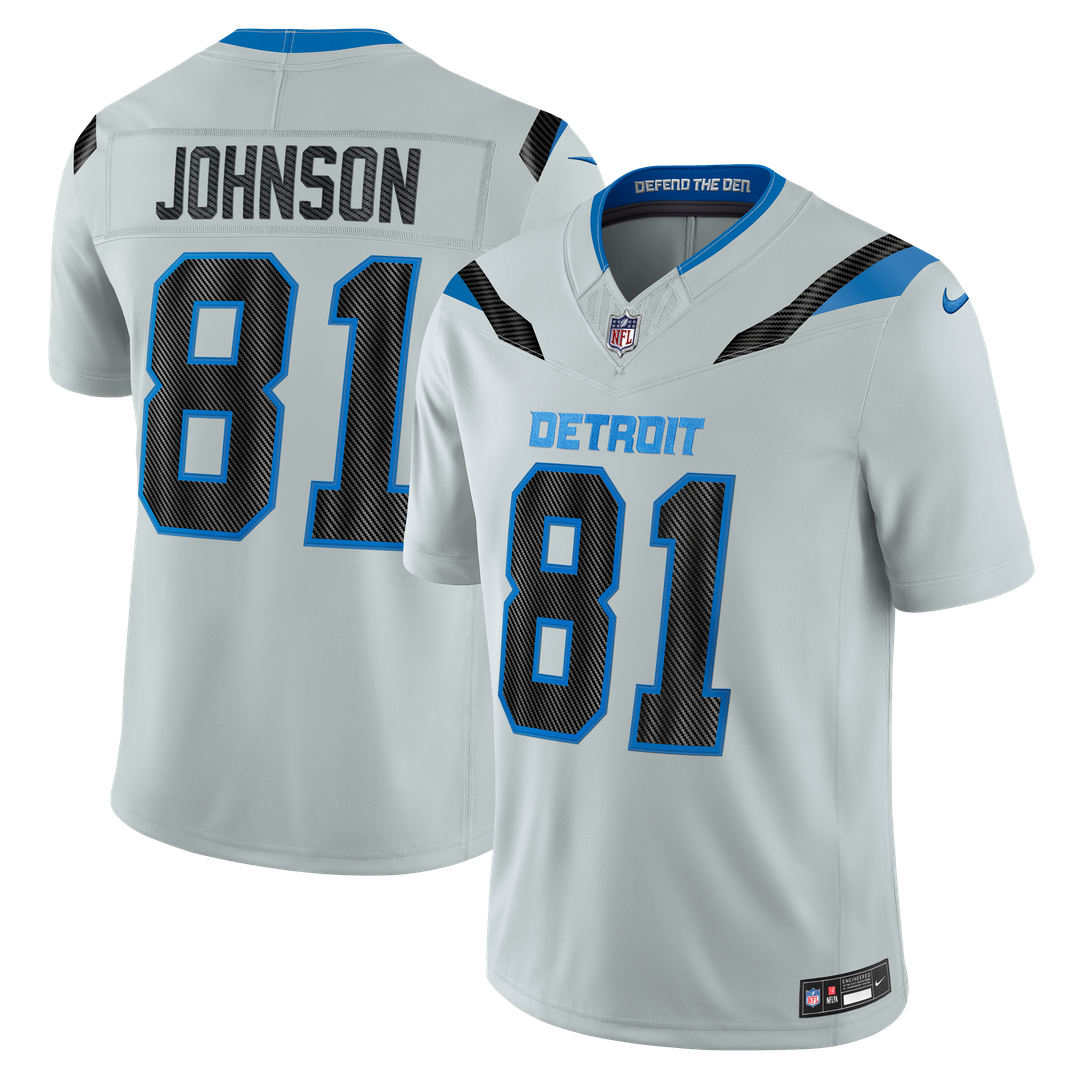 Calvin Johnson Detroit Lions Silver 2026 Rivalries Collection Stitched Limited Jersey